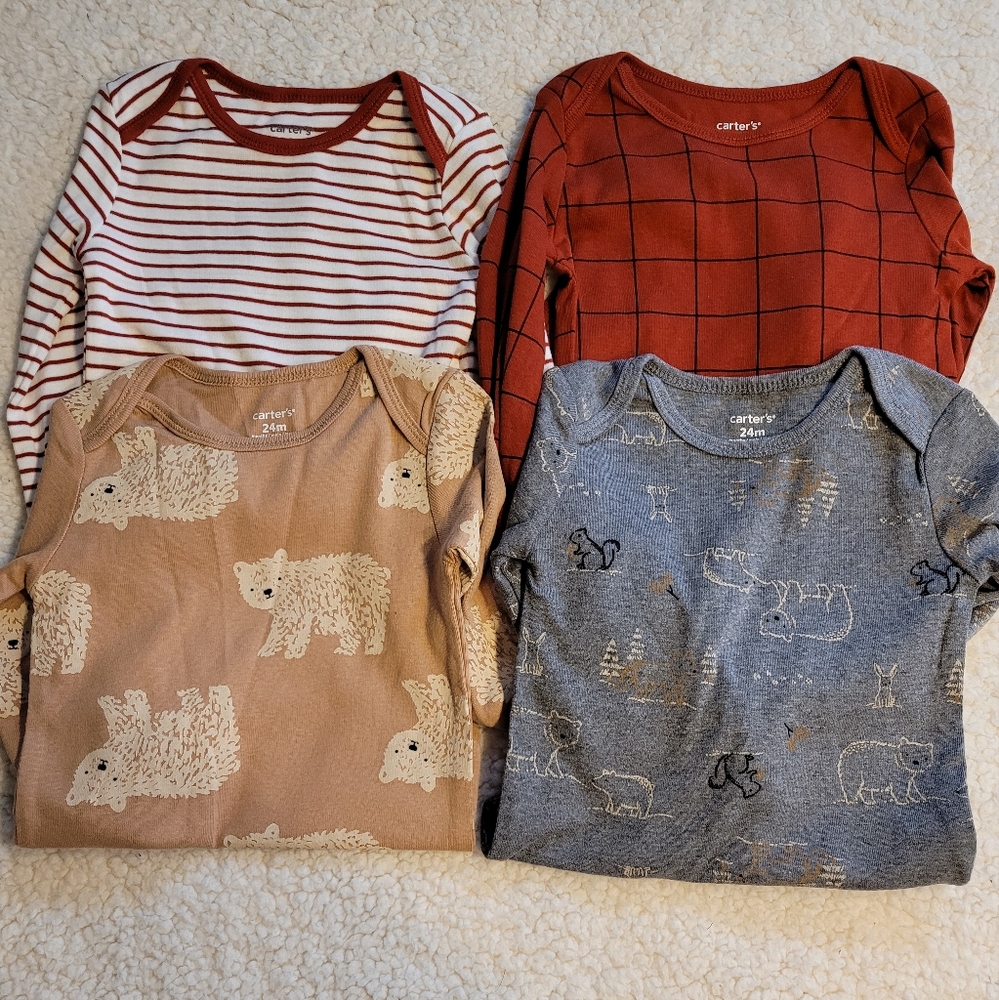 Four Pack 24m Long Sleeved Onsies